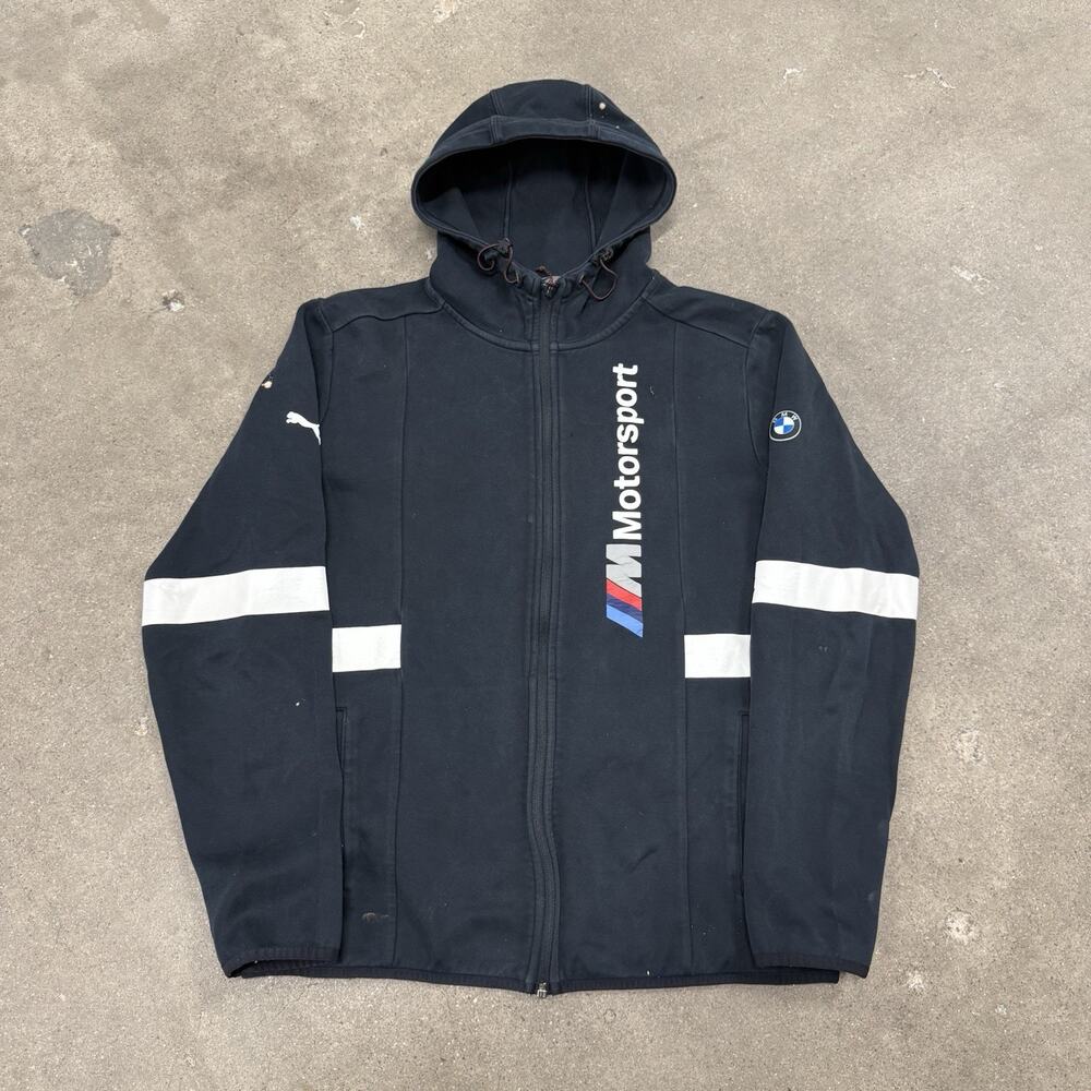Puma BMW Motorsport Full Zip Navy Hoodie Medium